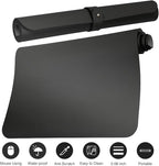 Boutilon Leather Desk Pad Protector,Non-Slip Mouse Pad,Laptop Desk Pad,Office Mouse Mat,Waterproof Leather Desk Blotter,Desk Writing Pad for Office and Home,Laptop Blotter (XL-Black,35.4"x 15.7")