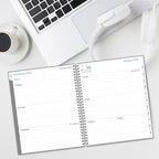 2026 Planner - Planner 2026 from January 2026 to December 2026 with 12 Monthly Tabs, Flexible Cover, Inner Pocket, 8.5" x 11", Grey-B