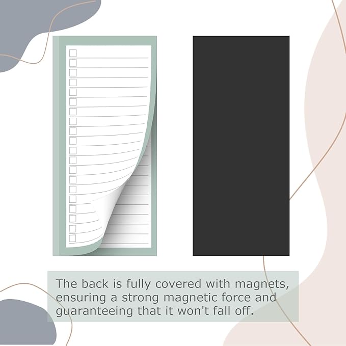 8 Pack Magnetic Notepads for Refrigerator, Assorted Colors Memo Pads with Lined Pages, 30 Sheets Each, Ideal for Grocery Lists, to-Do, & Shopping