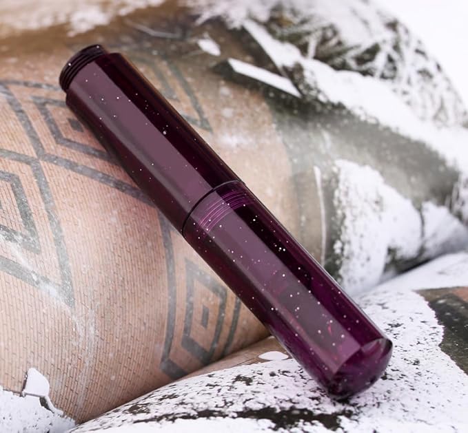 czxwyst Majohn Wancai 2.0 Mini Pocket-Size Eyedropper Fountain Pen (F Nib 0.5mm, Starry Purple)
