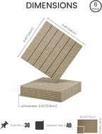 Fluxynara Felt Bulletin Board Tiles -28"x18" with 40 Adhesive Tabs, Cork Board Alternative for Office Decor, Push Pin Board Wall Organizer 6-Pack (Earth Brown)