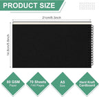 Engrowtic Dot Grid Notebook Top Spiral Notebook A5 Size Bullet Dotted Paper Hardcover Dot Journal 8.3''x 5.8'' 140 Pages Spiral Notepads for Sketching Drawing Writing School Office(Black,12 Pcs)