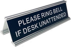 Personalised Double Side Counter Top Sign for Reception Desk Lobby Counter Waiting Room 2"x8"
