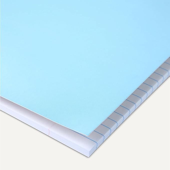 Amazon Basics Spiral Notebooks, College-Ruled Notebook, Notebooks for School, Office, and Home, Lightweight Poly Cover, 70 Sheets, 10.5" x 8", Light Blue, 2-Pack