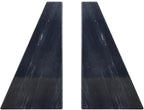 Fox Run 100% Natural Polished Marble Bookends, Black, Set of 2, Smaller Triangular