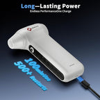 Electric Air Duster 200000RPM Brushless Motor, Cordless Compressed Air Blower with 4 Nozzles & 2 Brushes, 85m/s Powerful Rechargeable Cleaner for PC, Car, Keyboard & Electronics (Frost Silver)