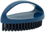 GKETN Small Scrub Brush with Nylon Bristles - Heavy Duty Cleaning Brush for Bathroom, Kitchen, Grout, Tiles - Non-Slip Teardrop Handle & Hangable Design - Deep Blue