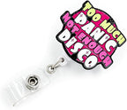 Generic Retractable Badge Reel with ID Clip Acrylic Text Badge Holder for Nurse, Doctor, Office Worker, Teacher, Students