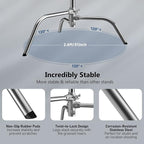 2 Pack Photography C Stand with Boom Arm: 100% Stainless Steel - Max Height 10.5ft/131inch Heavy Duty Light Stand, with 4.2ft/50inch Holding Arm, Grip Head, Sandbag, Backdrop Clamp
