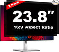 Pozlle 23.8 Inch Computer Privacy Screen Shield [2 Pack] for 16:9 Widescreen Desktop Monitor - Anti-Glare Blue Light Privacy Filter and Anti Spy Privacy Screen Protector Film