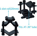 2 Pack Flashlight and Laser Sight Mount with Barrel Adapter,Detachable 1 Inch Scope Ring and Picatinny Rail Mount Combo