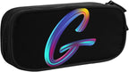 Pazacon Cute Initial Pencil Case for Kids Students, Large Capacity Pencil Pouch for Boys Girls, Letter Design Pencil Box Pen Bag Office Stationery Organizer, Rainbow Letter G