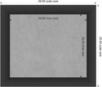 Amanti Art Black Framed Magnetic Board 25x29 Medium Vision Board for use with Magnets, 100% Metal Sheet to Display Items as Office Decor or for Home Organization in mudroom, Kitchen or Kids Room