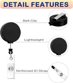 Custom Retractable ID Badge Holder Clip, Personalized Badge Reel with Logo Photo Text for Office Worker, Medical MD RN, Nurse, Doctor, Teacher, Student,Round 1.26 inch,1,2,10,50 Bluk