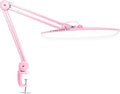 Neatfi XL 2,200 Lumens LED Desk Lamp with Clamp, 24 Watt Bright Architect Task Lamp, 20 Inches Dimmable Computer Light, Adjustable Desk Light for Home, Office, Crafts, Nails & Hobbies (Non-CCT, Pink)