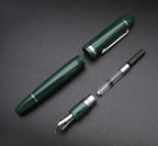 JINHAO X159 Fountain Pen (F Nib 0.5mm, Dark Green with Silvery Clip)