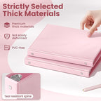 SUNEE 3 Ring Binder 1/2 Inch 1 Pack, Clear View Binder Three Ring PVC-Free (Fit 8.5x11 Inches) for School or Office Supplies, Pink