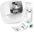 Gloryang JD-23 Sticker Printer, Mini Portable Thermal Printer Print Pod, Inkless Bluetooth Label Maker with Smart App for Phone & Tablet for Office & Home Use, 2 Rolls Sticker Paper, White