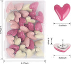 30pcs Heart Push Pins, Decorative Push Pin Pink Cute for Bulletin Fun Push Pins Thumb Tacks Decorative for Photo Wall, Feature Wall,Map, Bulletin Board, Office or Home