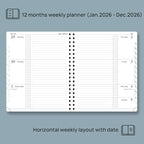 POPRUN 2026 Weekly and Monthly Planner Calendar, January 2026 - December 2026,Large 8.5'' x 10.5'' Spiral Bound Appointment Book, Includes Monthly Tabs, Inner Pocket,Soft Cover - Lavender