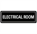 Electrical Room Sign - Premium Durable Acrylic Material, Ultra-strong Self-adhesive, Quick Installation, Suitable for Your Home and Business (9×3 Inches Black).