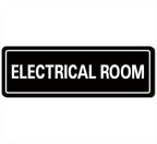 Electrical Room Sign - Premium Durable Acrylic Material, Ultra-strong Self-adhesive, Quick Installation, Suitable for Your Home and Business (9×3 Inches Black).