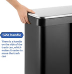 ComfyCorner 16 Gallon Dual Compartment Trash Can, Hands-Free Recycling Rectangular Garbage Bin, Stainless Steel Step-On Dustbin with Soft-Close Lid, Removable Inner Buckets, for Kitchen Home