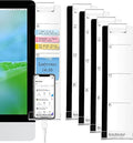 Multifunction Computer Monitor Memo Board - Transparent Computer Side Panel Memo Creative Monitor Side Panel with Phone Holder Suitable for Office Home Desktop，Left and Right (4pcs)