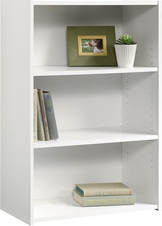 Sauder Beginnings 3-Shelf Bookcase/ Book shelf, Soft White finish