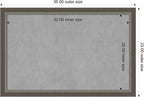 Amanti Art Silver Framed Magnetic Board 23x35 Large Vision Board for use with Magnets, 100% Metal Sheet to Display Items as Office Decor or for Home Organization in mudroom, Kitchen or Kids Room
