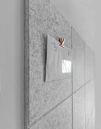DECORITA Large Cork Board Alternative | Cork Boards Cork Tiles for Walls | Aesthetic Felt Bulletin Board Pin Board for Office, Home & Classroom | Felt Wall Tiles (12-Pack) | Marble