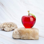 H&D Glaze Crystal Apple Paperweight Craft Decoration (red)