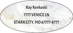 Made in USA Custom Return Address Stickers Labels Customized Mailing Label for Envelopes, Personalized Self Adhesive Flat Sheet Oval Labels