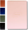 Merely Home | Meeting Notebook for Work | 8.25" x 11.75" | Project Planner | Simple Design | Multiple Layouts | Office and Business Planner (Pink, Meeting Planner - Portrait)