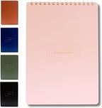 Merely Home | Meeting Notebook for Work | 8.25" x 11.75" | Project Planner | Simple Design | Multiple Layouts | Office and Business Planner (Pink, Meeting Planner - Portrait)