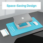 BLACK+DECKER Laptop Stand for Computer Desk, Ergonomic Laptop Stand for Desk, Lap top Riser Compatible with MacBook Notebook, Lap top Holder, Durable Aluminum Computer Riser Accessories, Silver