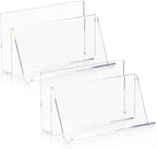 2 Pack 3x5 Index Card Display Holder Acrylic Cards Holder Stand Acrylic Business Card Holders Name Card Organizer Postcard Stand Display 200 Capacity for Studying Supplies No Card (Clear, 2 Pack)