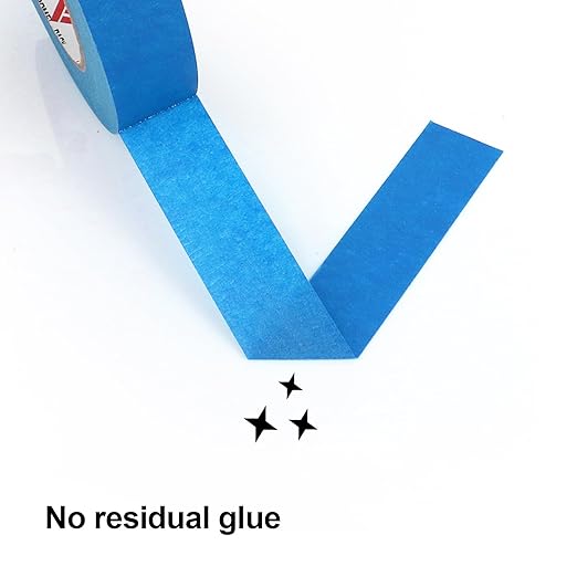 BOMEI PACK Blue Painters Tape 1 Inch Bulk - Paint Tape 10 Rolls x 1 Inch x 55 Yards - Painter's Tape Blue Masking Tape for Walls Painting, DIY Crafting, and School Projects, Total 550 Yards