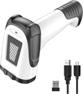 2D Handheld Wireless Barcode Scanner with Stand 3-in-1 Bluetooth bar Code Scanners - Cordless, Rechargeable 1D and 2D Barcode Scanner for Inventory - Wireless, Handheld, USB Bar Code/QR Code Scanner