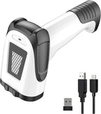 2D Handheld Wireless Barcode Scanner with Stand 3-in-1 Bluetooth bar Code Scanners - Cordless, Rechargeable 1D and 2D Barcode Scanner for Inventory - Wireless, Handheld, USB Bar Code/QR Code Scanner