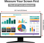 【2 Pack】 Computer Privacy Screen Protector for 27 Inches Monitor Anti Blue Light 16:9 Widescreen Filter Hanging Type Anti Scratch Easy Installation Shield for Desktop Computer