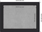Amanti Art Black Framed Magnetic Board 25x33 Medium Vision Board for use with Magnets, 100% Metal Sheet to Display Items as Office Decor or for Home Organization in mudroom, Kitchen or Kids Room