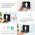 Faittoo Restroom Sign, Bathroom Signs, (2 Pack) 6 x 6 Inches Acrylic Sign, for Office or Business Bathroom and Toilet Door or Wall Decor, Indoor Outdoor Use (Men and women Set)