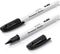 Janlaugh 2 Pcs Freezer Permanent Markers Waterproof Fast Drying Labels 1.0mm Chisel Fine Point Tips Food & Fridge Labels Markers Pen (Black)