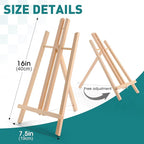 ESRICH 12Pack16in Tabletop Easel,Tabletop Easel for Painting Party, Wooden Tabletop Display Easels,Painting Easel for Displaying Canvases, Photos, Display Tripod Holder Stand for Students Kids
