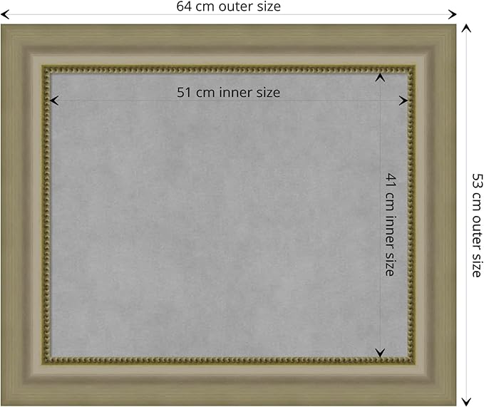 Amanti Art Silver Framed Magnetic Board 21x25 Small Vision Board for use with Magnets, 100% Metal Sheet to Display Items as Office Decor or for Home Organization in mudroom, Kitchen or Kids Room