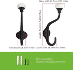 TUNNY Coat Hooks - 3 Pack Matte Black Towel Hooks Robe Hooks Decorative Wall Hooks for Bathroom Bedroom Kitchen Towel Robe Clothes Cabinet Closet Bathroom Hardware