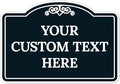 Custom Decorative Sign, Personalized Metal Sign for Business, Driveway, Home, Airbnb, Office Door Plaque, Black Background, 7x10 Inches, ACM, Fade Resistant, Made in USA