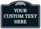 Custom Decorative Sign, Personalized Metal Sign for Business, Driveway, Home, Airbnb, Office Door Plaque, Black Background, 7x10 Inches, ACM, Fade Resistant, Made in USA