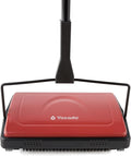 Yocada Carpet Sweeper Cleaner for Home Office Low Carpets Rugs Undercoat Carpets Pet Hair Dust Scraps Paper Small Rubbish Cleaning with a Brush Dark Red